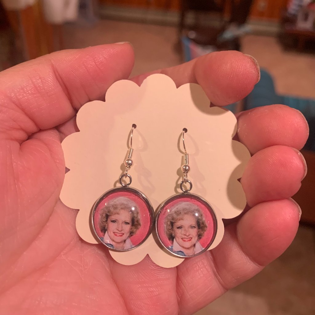 Betty White Dangle Earrings